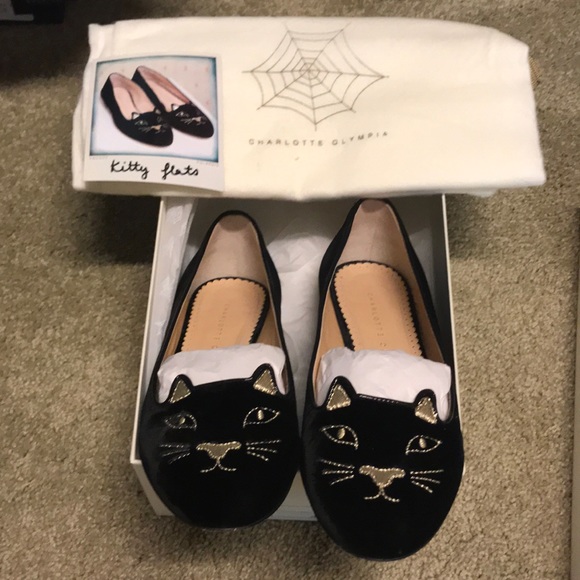 Charlotte Olympia Shoes - Charlotte Olympia kitty flats size 6